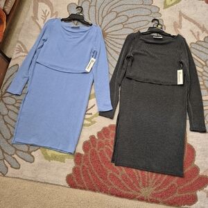 NWT Lot Of 2 No Boundaries Boat Top Midi Skirt Sets Size Large, Spandex 4%